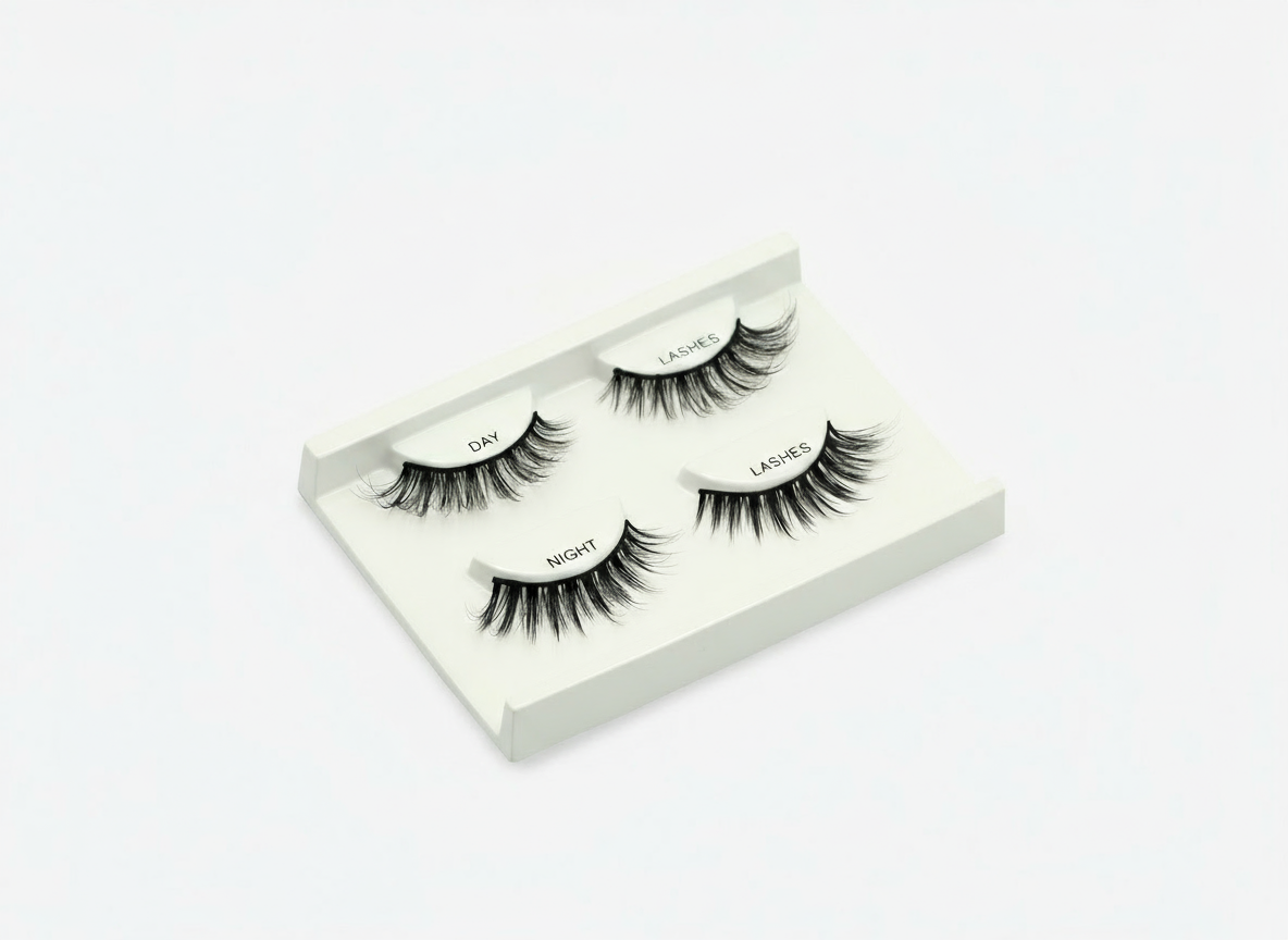 Cat Eye Day & Night Duo lashes on tray