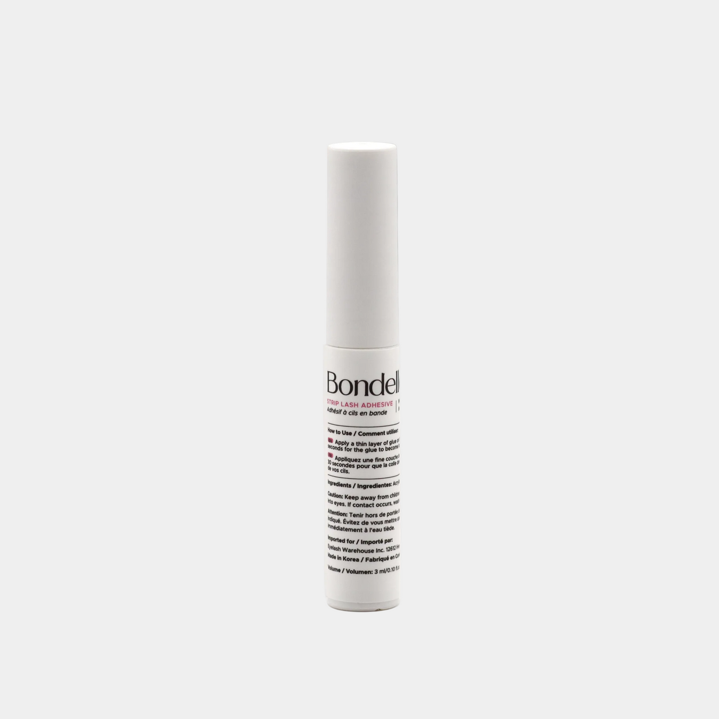 Strip lash adhesive 3mL – front view of bottle